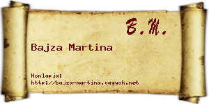 Bajza Martina névjegykártya